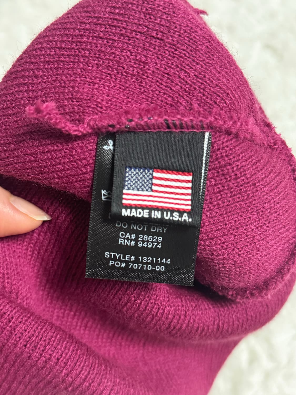 스투시 빅 스탁 커프 비니 플럼 상품이미지3