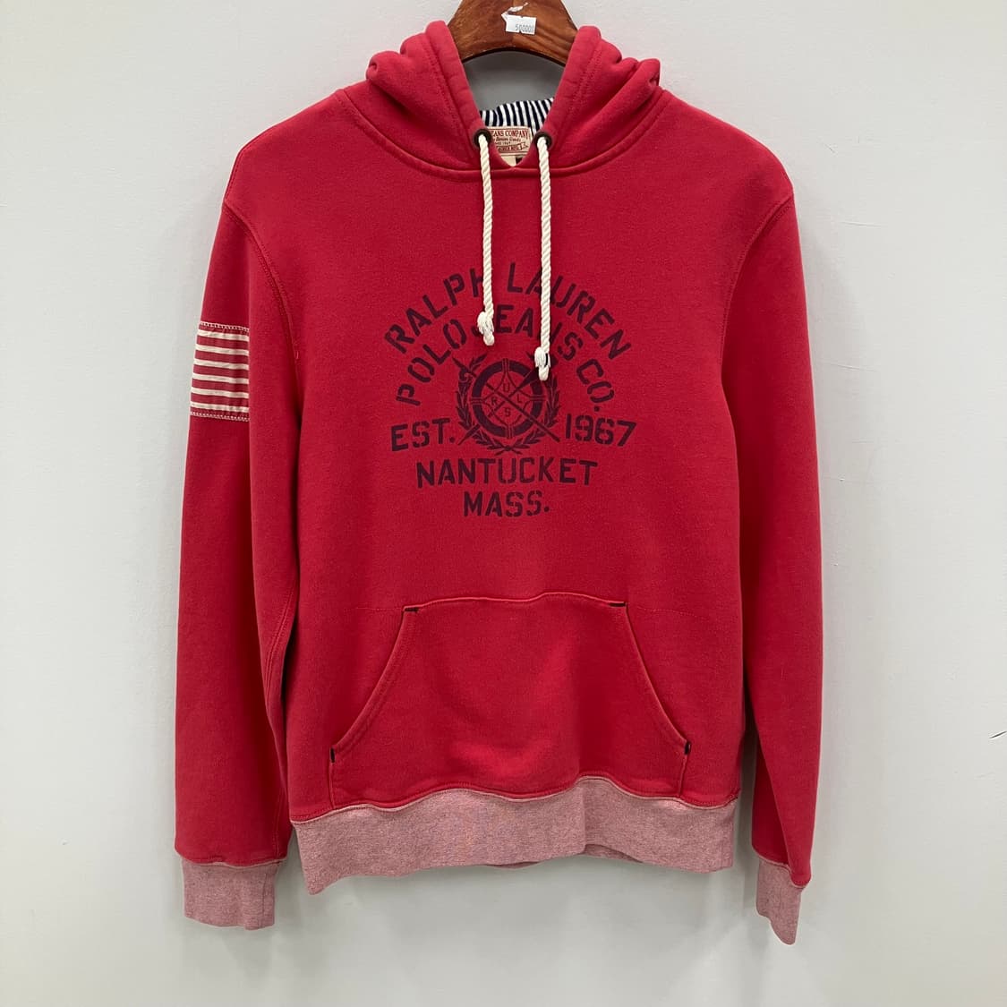 폴로 진스 컴퍼니 레드 후드티 S 상품이미지1