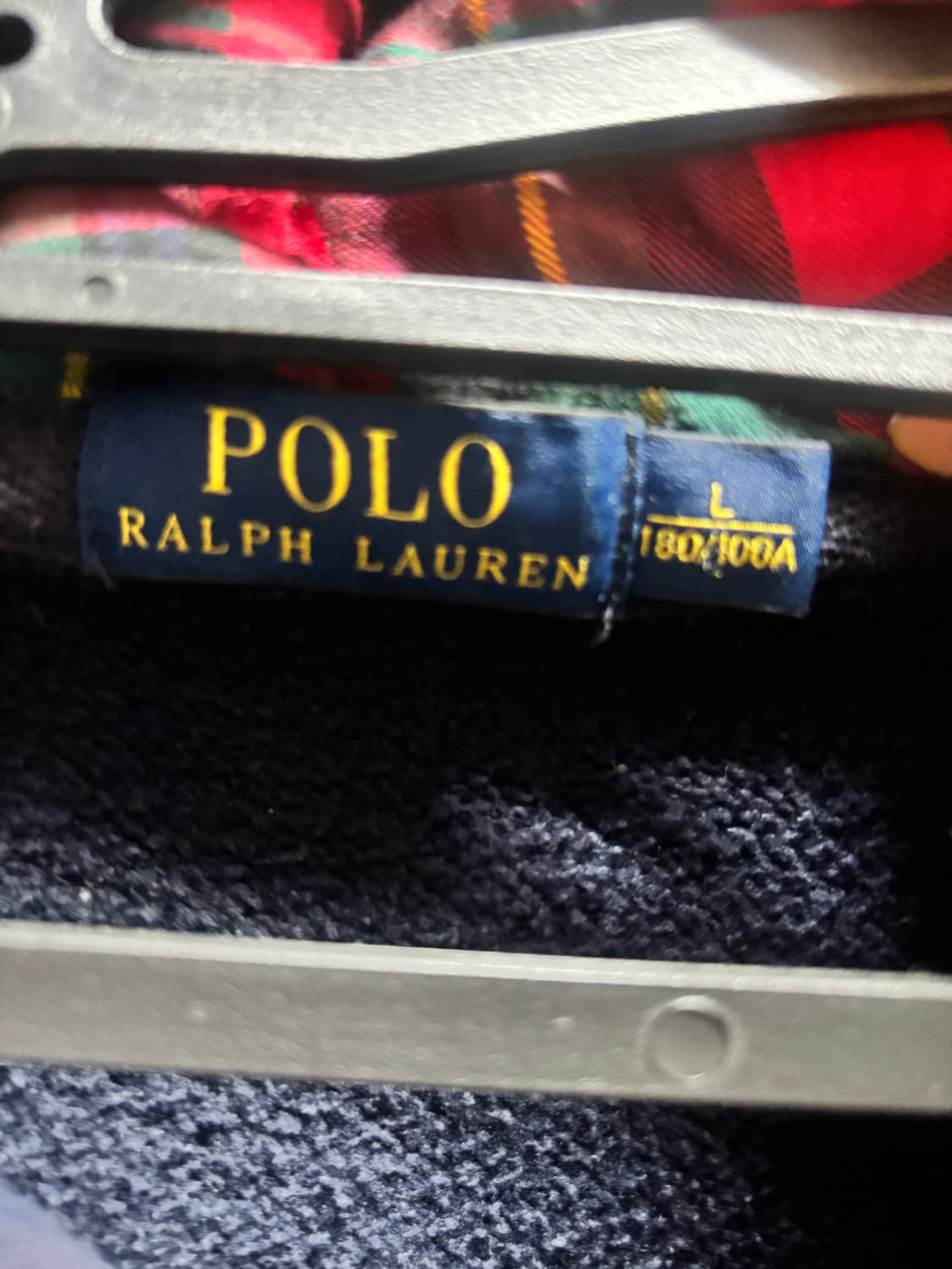 폴로 네이비 체크 투웨이 후드집업 상품이미지3