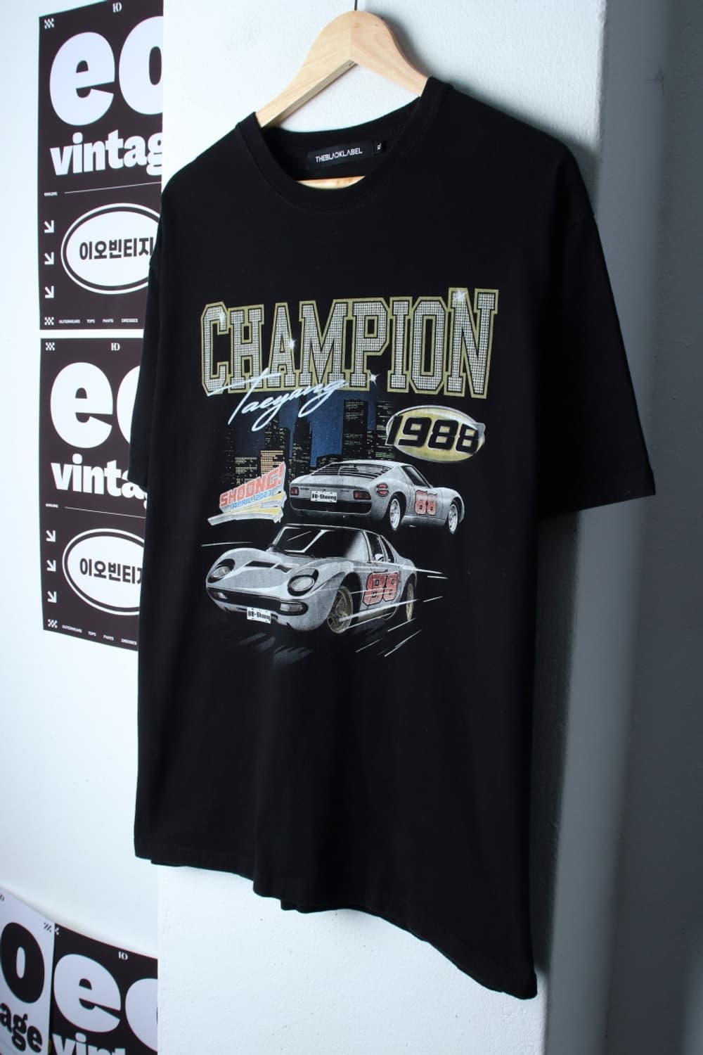 (XL-2XL) 더블랙레이블 반팔 티셔츠 빅뱅 태양 협업 슝-H32172 상품이미지1