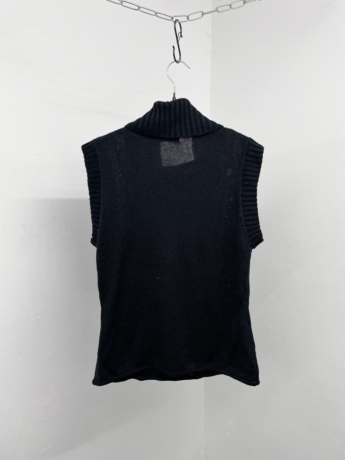 y2k 짜임 폴라 하프 니트탑 상품이미지7