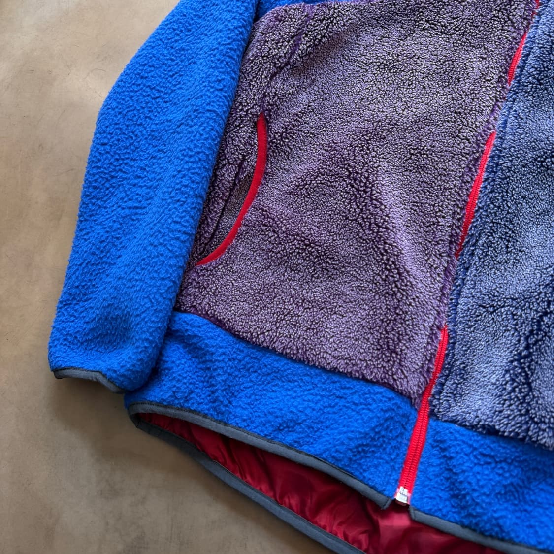 고 슬로우 카라반 배색 플리스 후드 집업 자켓 상품이미지2