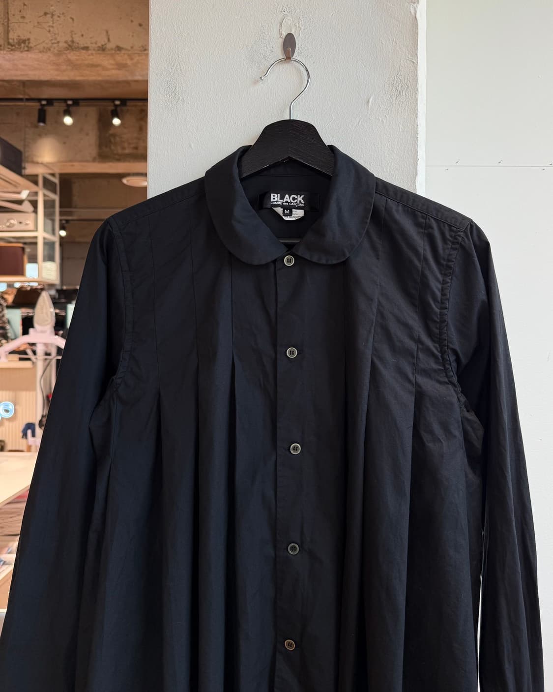 꼼데가르송 블랙 AD2017 핀턱 라운드 셔츠  상품이미지3