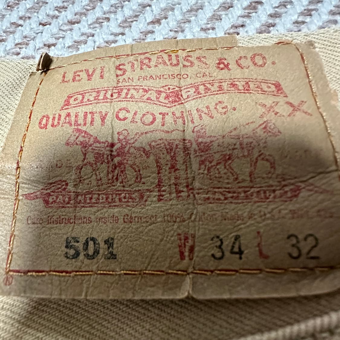 LEVI'S 501 00's usa made work pants 상품이미지3