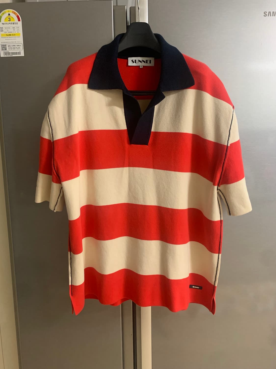 SUNNEI 써메이 스트라이프 니트 폴로 티셔츠 상품이미지2