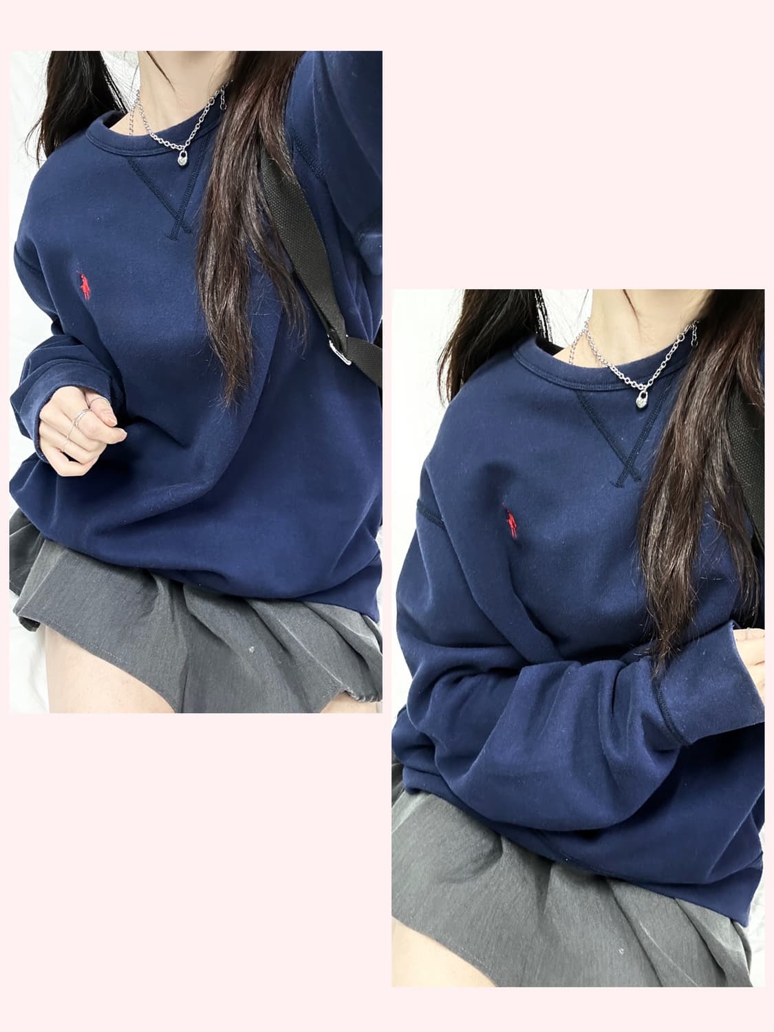 폴로 신형 네이비 맨투맨 상품이미지1