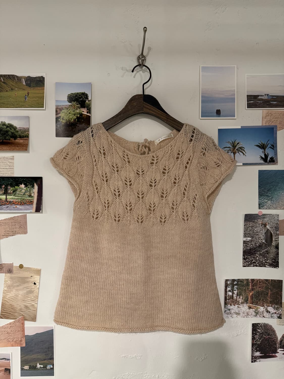 울 반팔 니트 상품이미지1