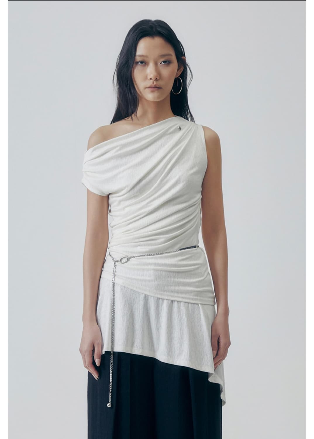 트리밍버드 Ruched Soft Jersey One-piece [ Whi 상품이미지1