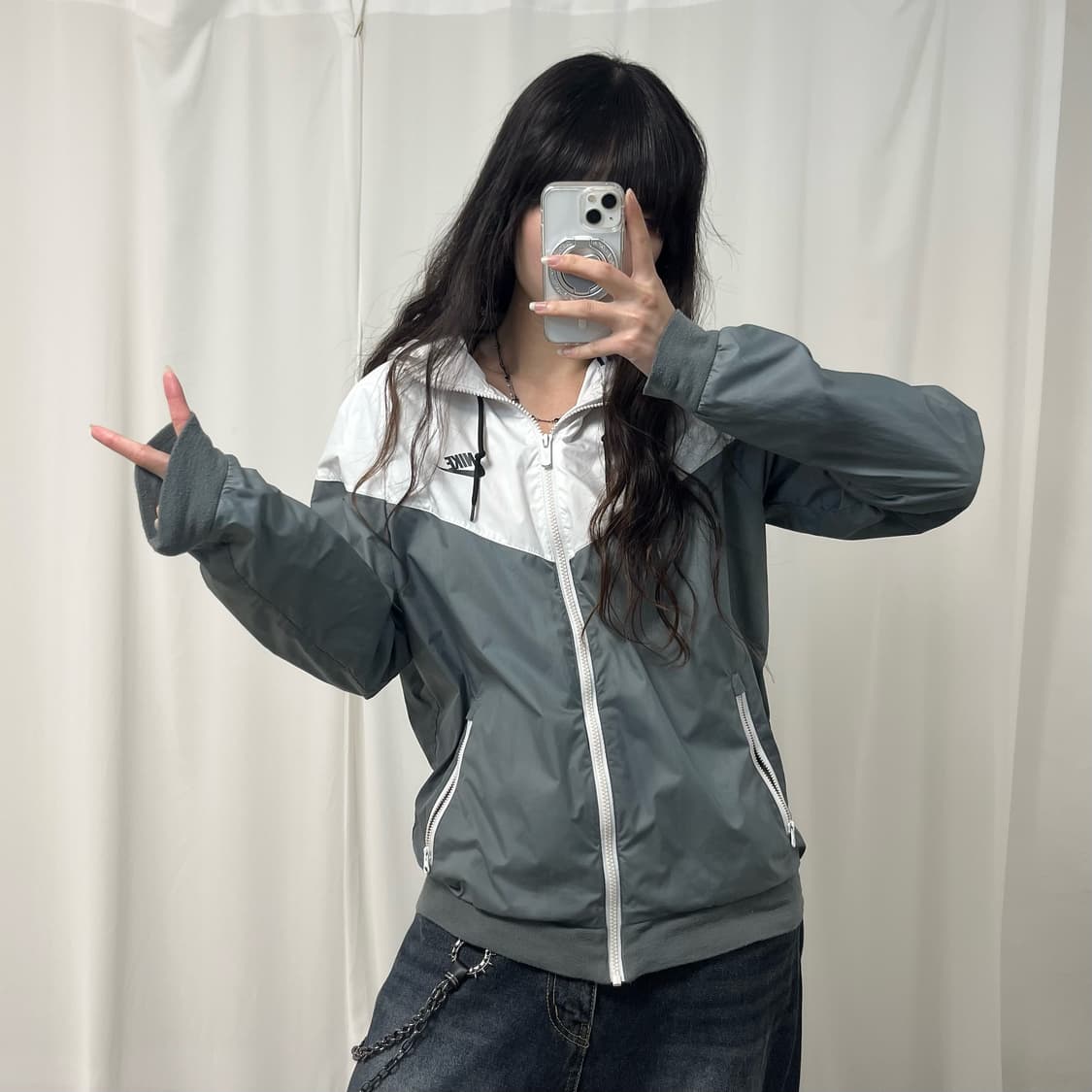 Nike windrunner white windbreaker 상품이미지2