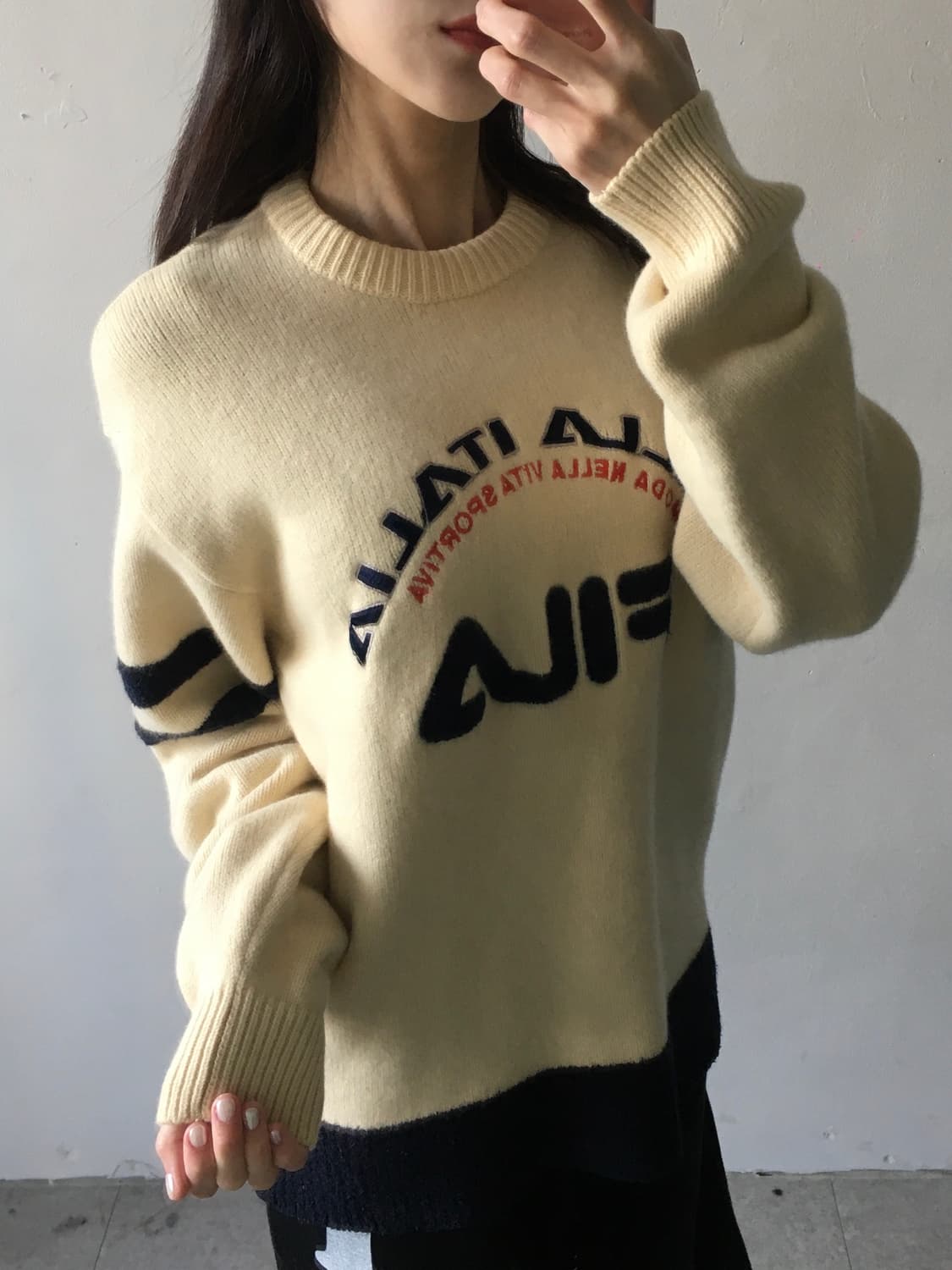 휠라 스트라이프 니트 상품이미지2