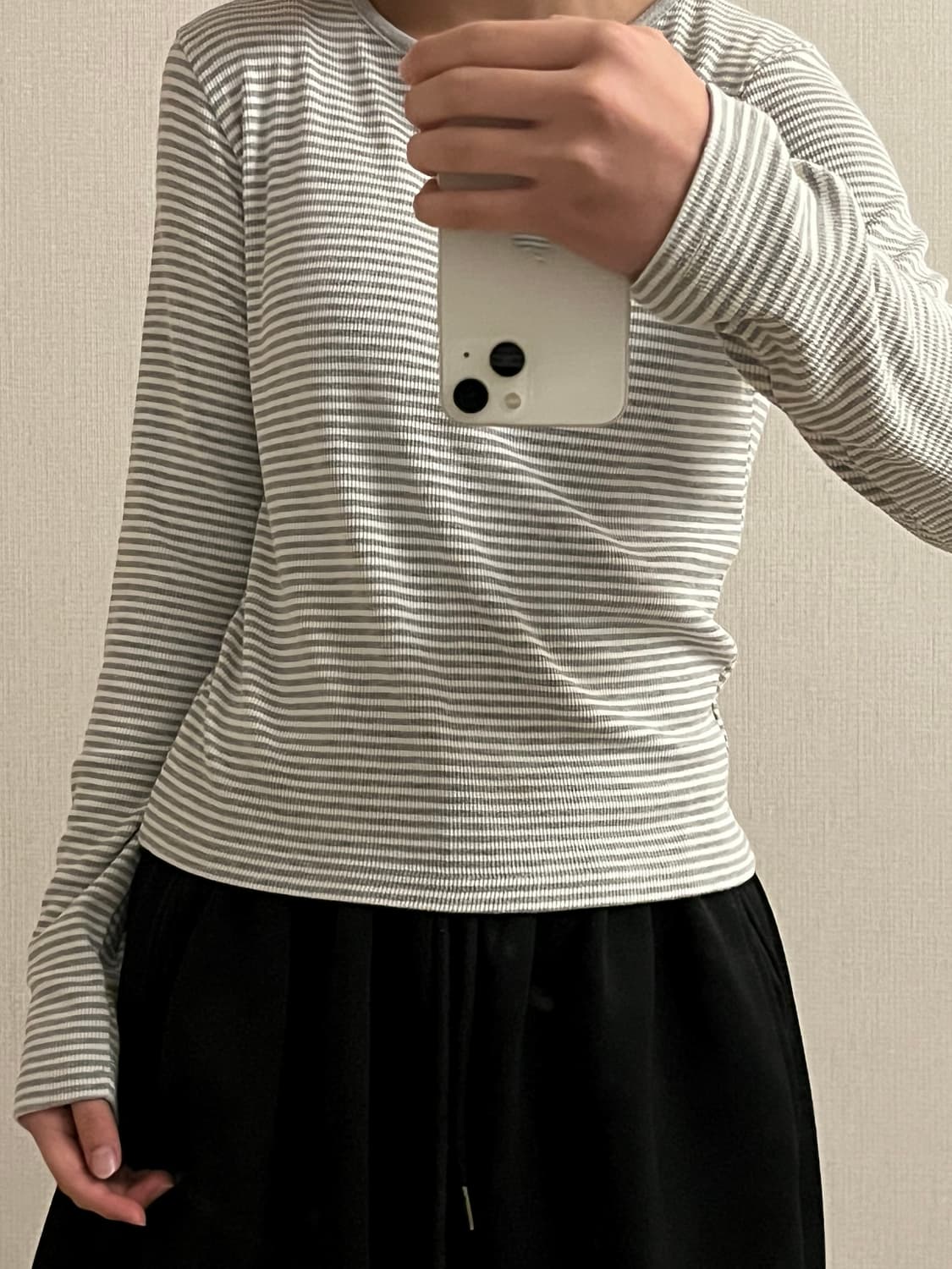 바스 단가라  골지 슬림 티   상품이미지1