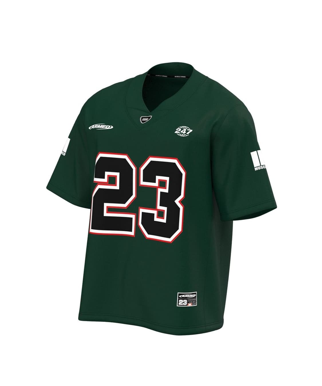 머슬암드 ARMED 23 저지 반팔 티셔츠 그린 XXL 상품이미지1