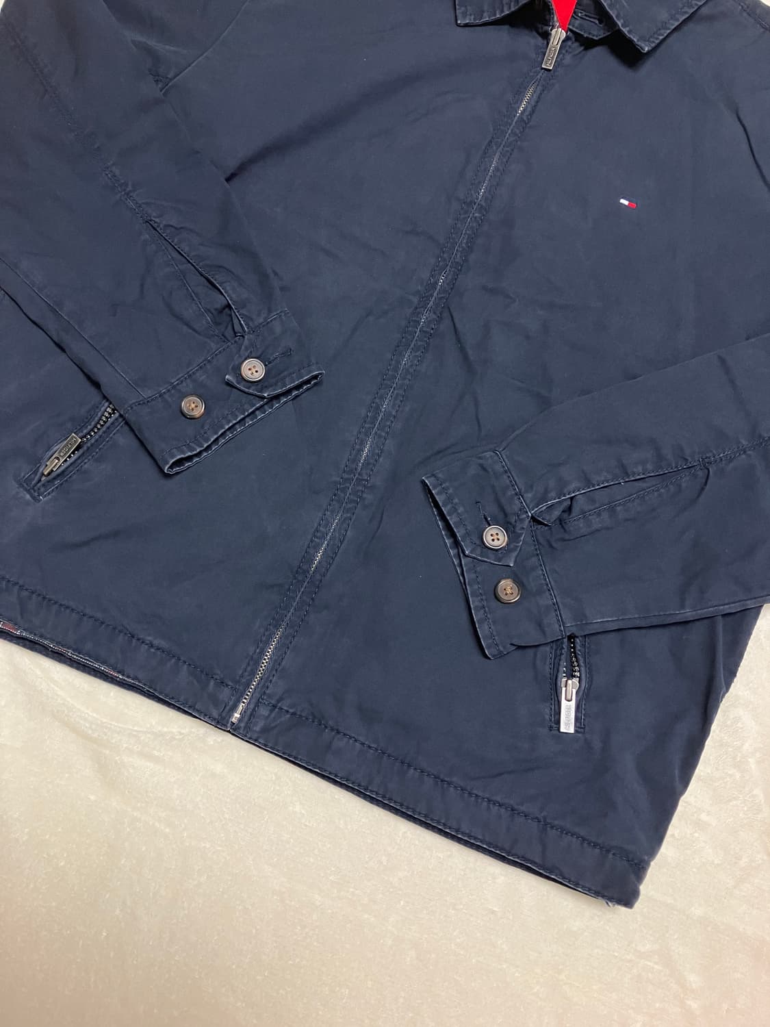 타미힐피거 워싱 해링턴 크롭 자켓 폴리충전재 상품이미지4