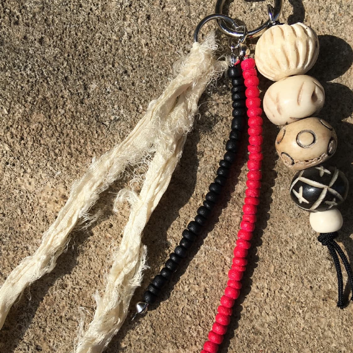 fabric woodball Keyring (handmade) 상품이미지4