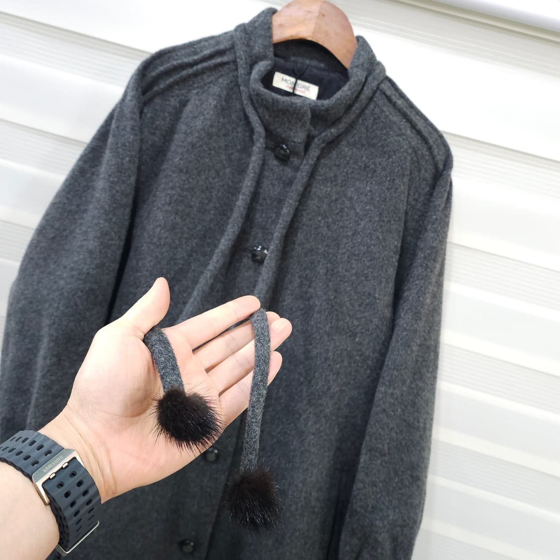 JAPAN 빈티지 MON GREGRAN YAMAKI 알파카 울코트 상품이미지5