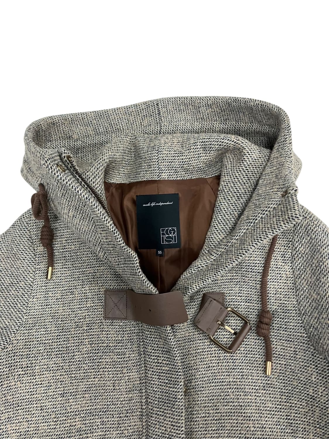 에고이스트 레더장식 후드 코트 M 상품이미지4