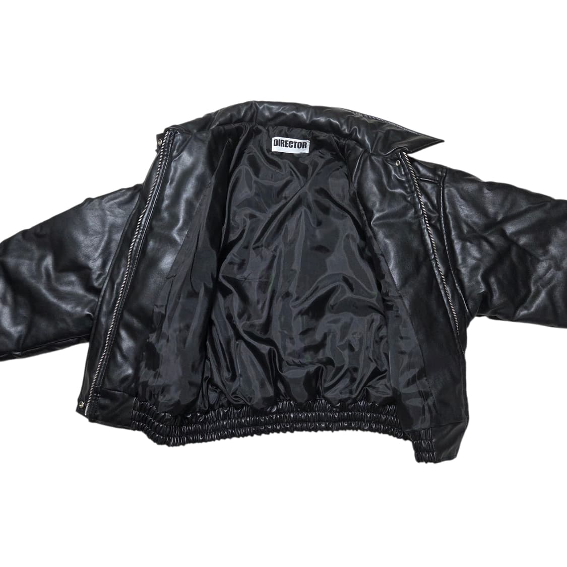 Director 여성 빈티지 페이크 레더 크롭 점퍼 상품이미지3