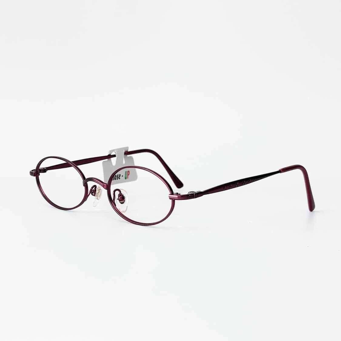Close-up 핑크레드 오벌 메탈 데드스탁 빈티지안경 상품이미지2