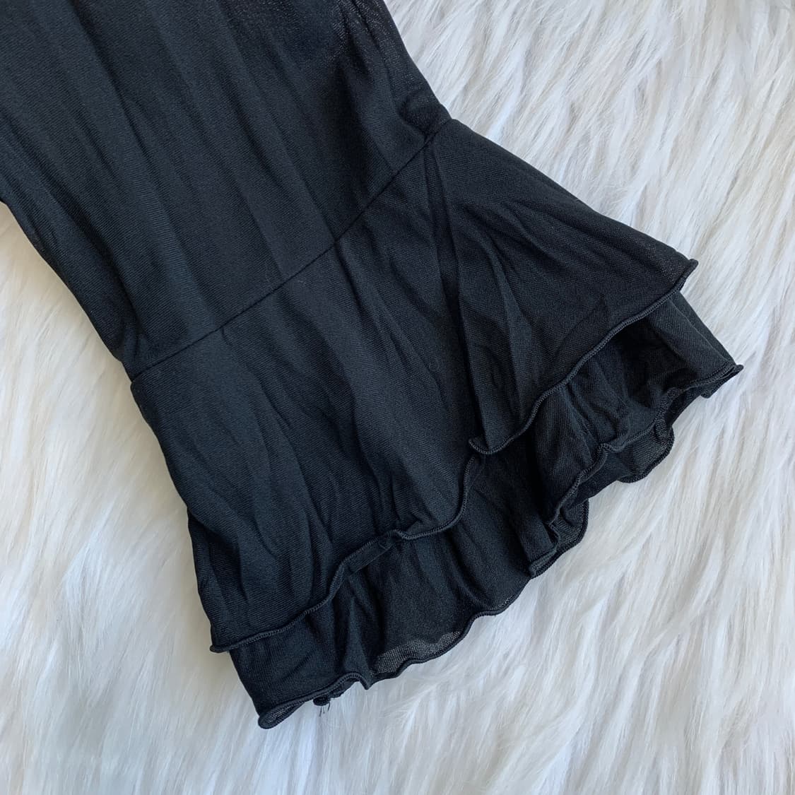 일본 빈티지 FREE PORT 주름지 프릴 블라우스 1877 상품이미지6