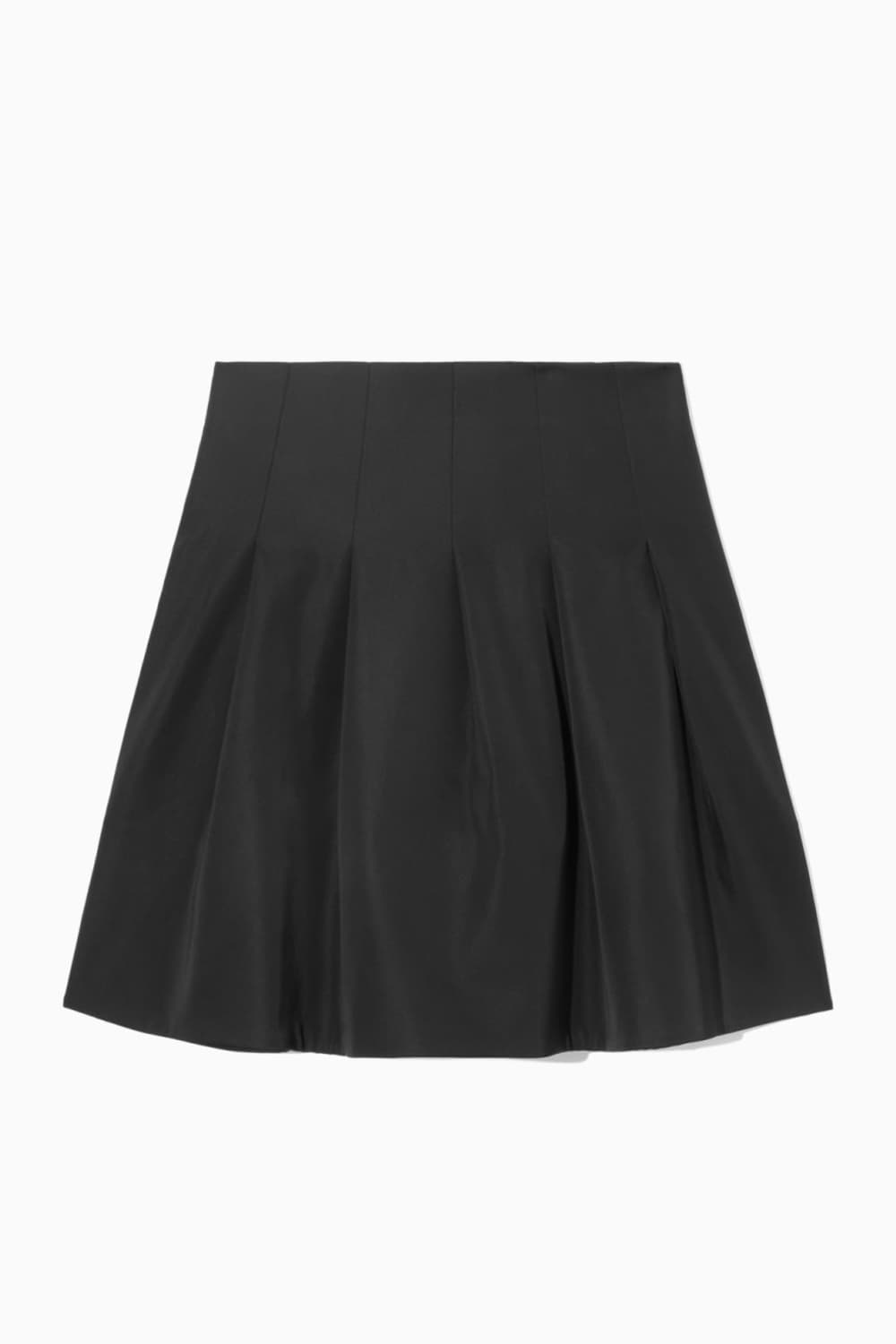 COS 코스 볼류미너스 플리티드 새틴 미니 스커트 상품이미지5