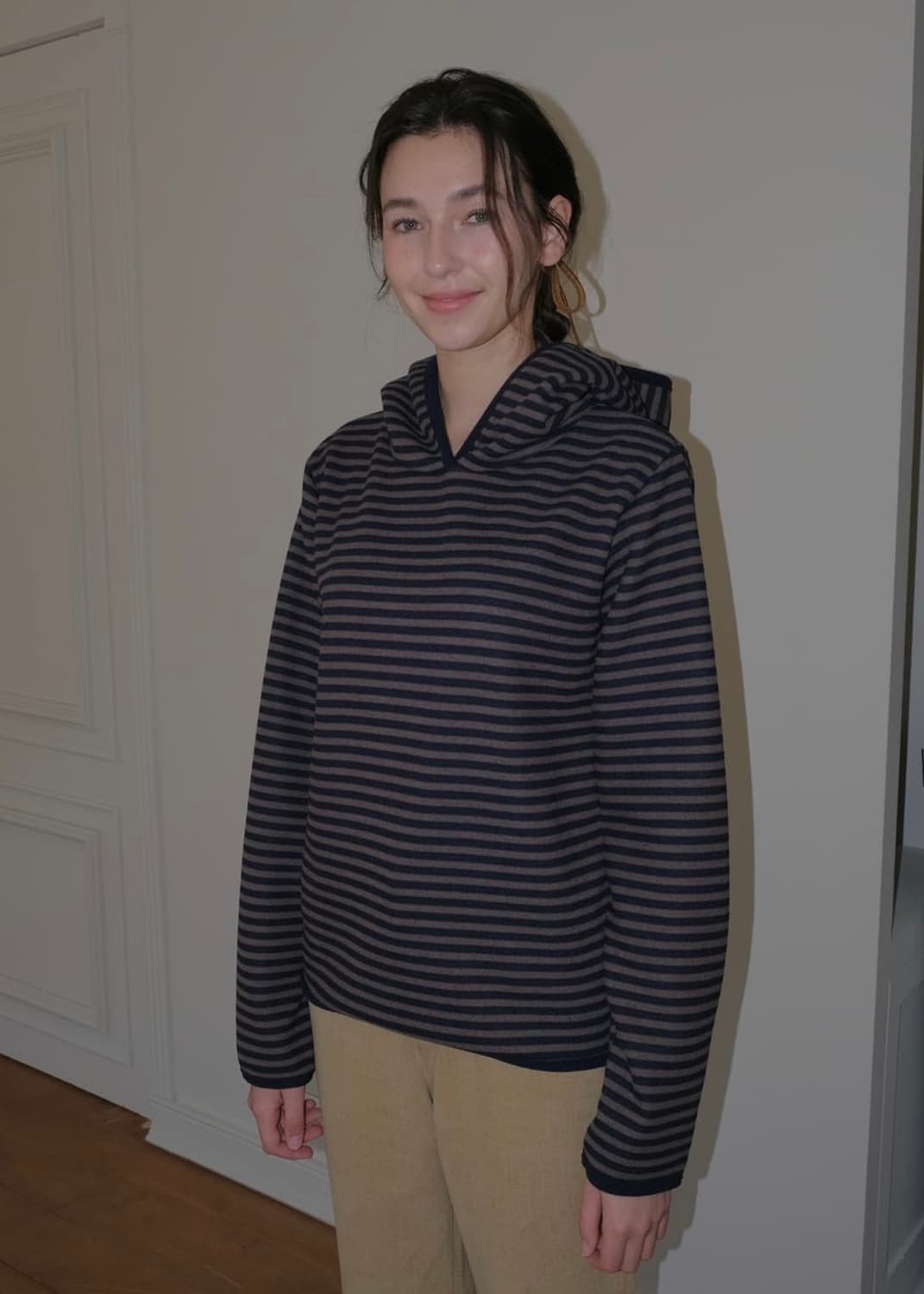 페스토 윈터 스트라이프 후디드 탑 나이트레이크 상품이미지3