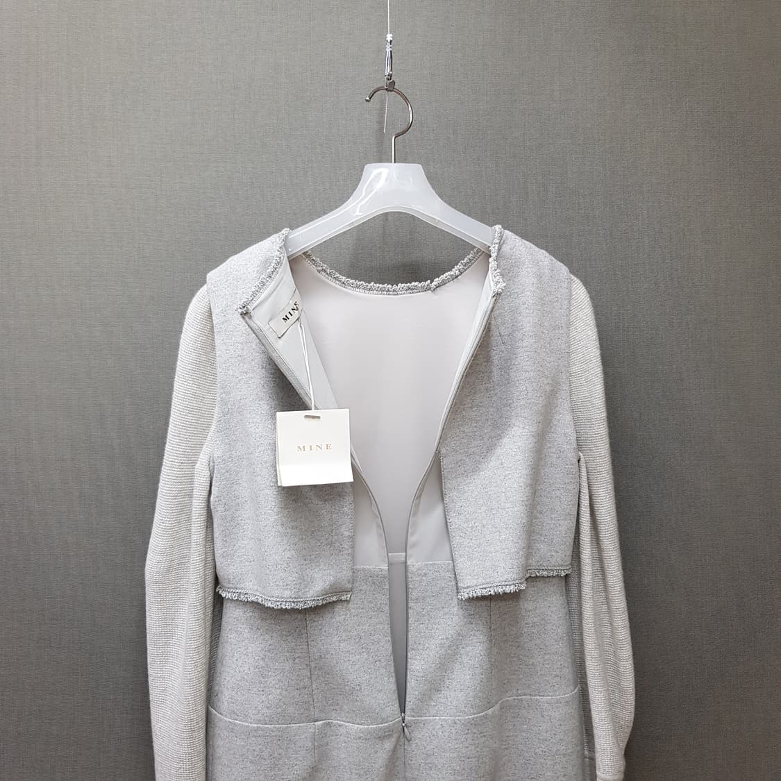 한섬 마인 울 블렌드 레이어드 원피스 82-94-160사이즈 상품이미지6