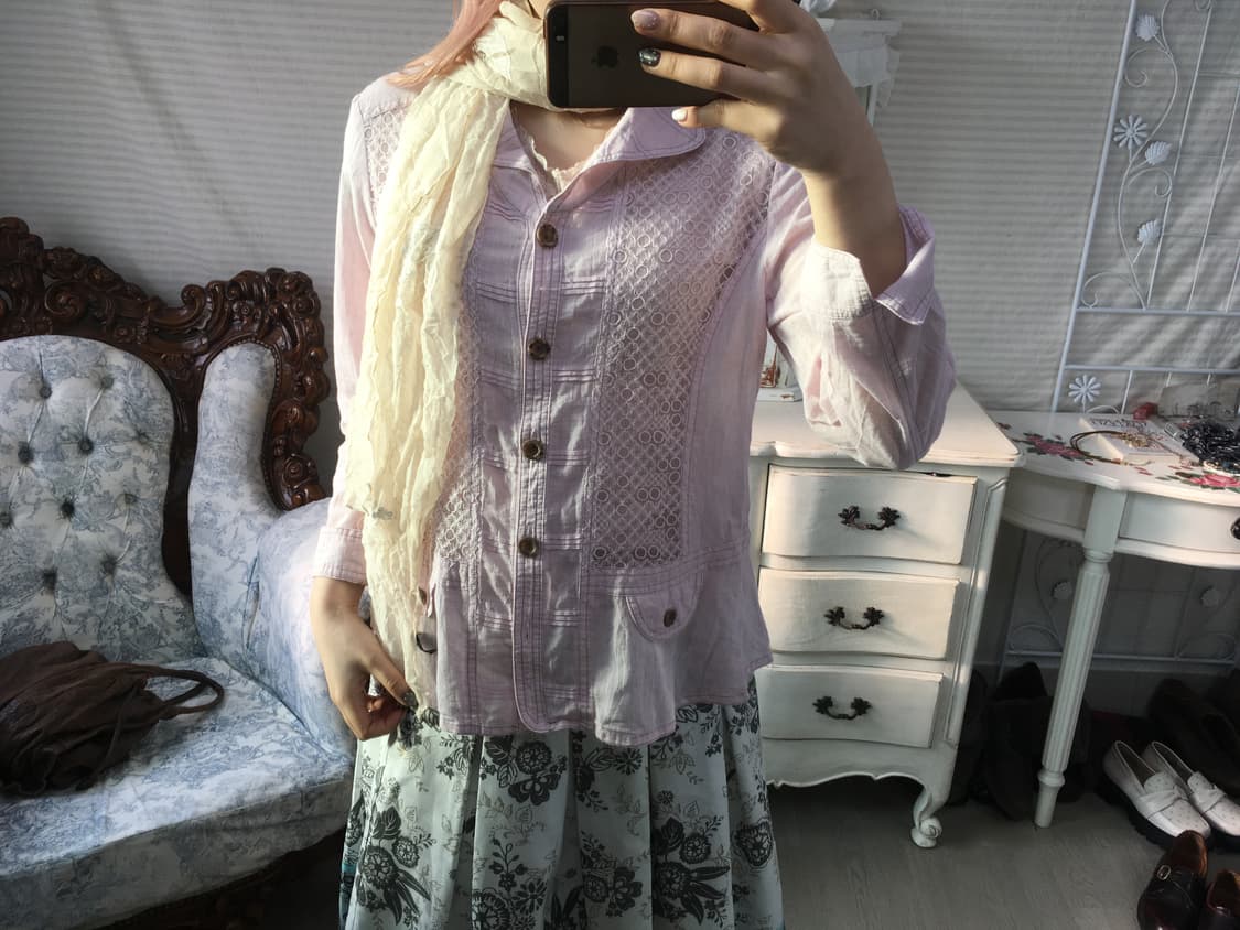 jpn vintage fairy silk muffler 상품이미지2