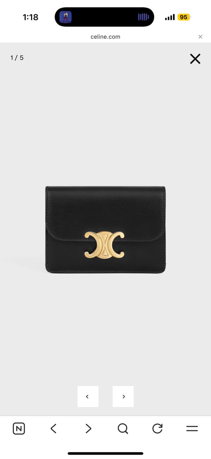 셀린느 트리옹프 플랩 카드 지갑 상품이미지1