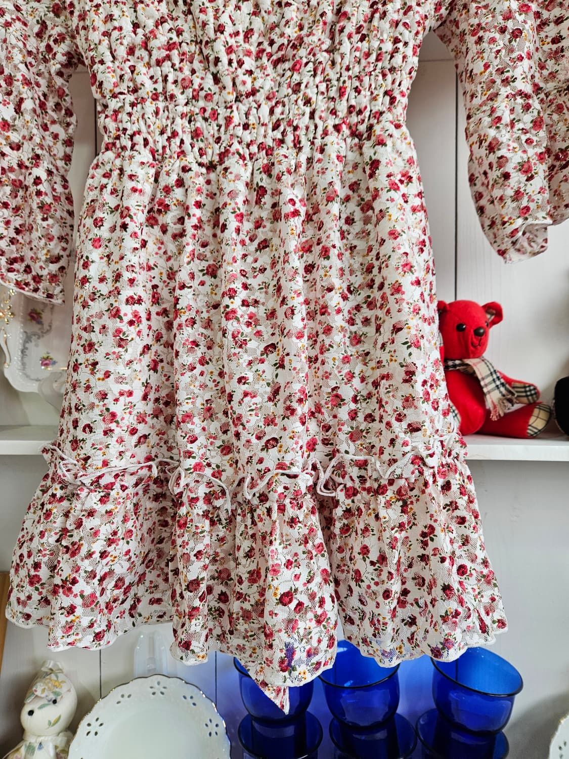 리즈리사(LIZ LISA) 잔꽃 셔링 레이스 튜닉 상품이미지4