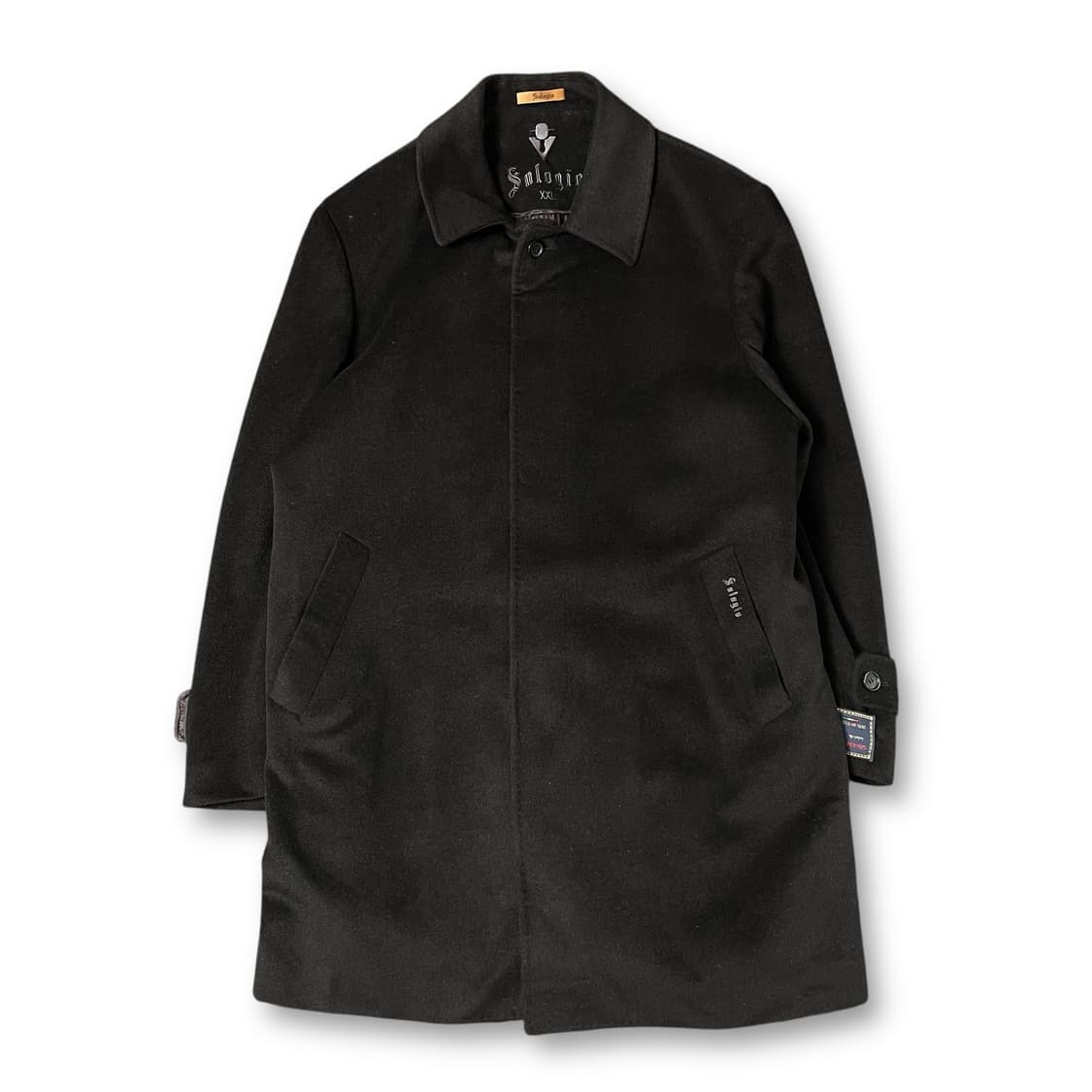 소로지오 블랙 히든버튼 캐시미어 코트 2XL 상품이미지1