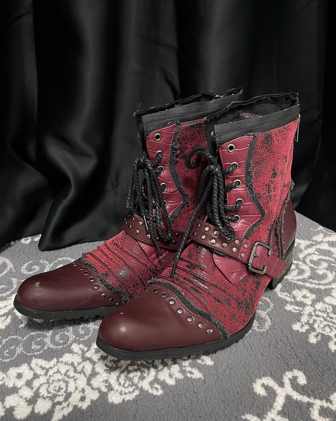 Lovehunter Vkei Studded Gothic Boots 상품이미지1