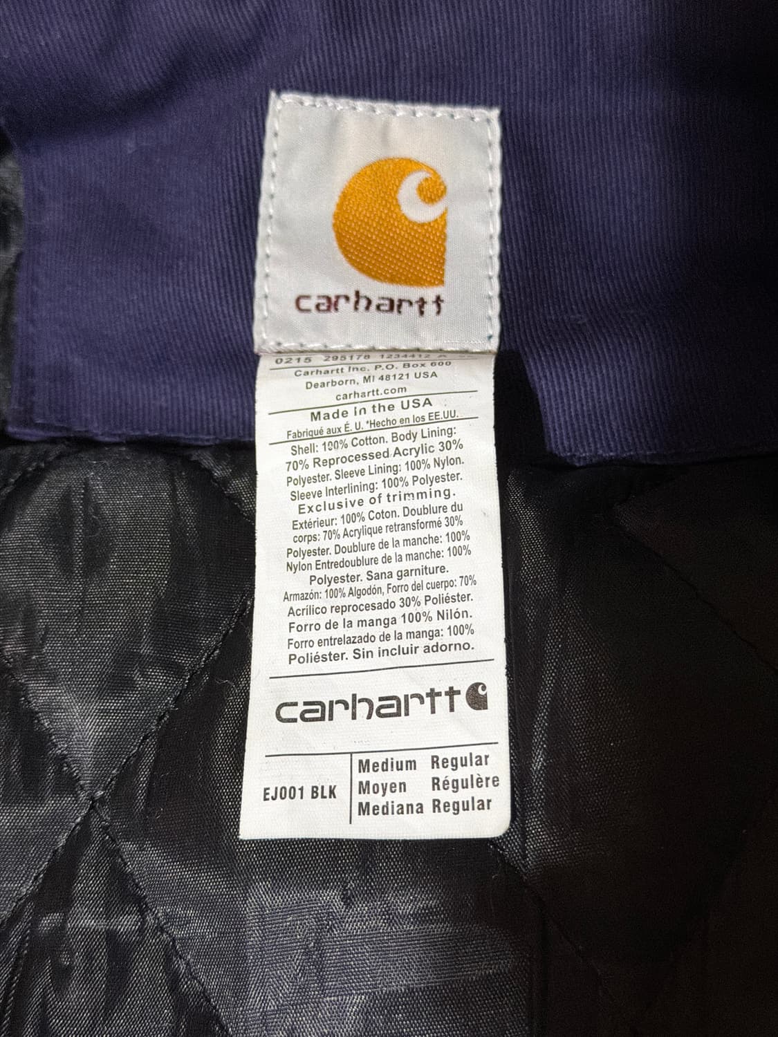 칼하트 덕 액티브 자켓 퍼플컬러 상품이미지3