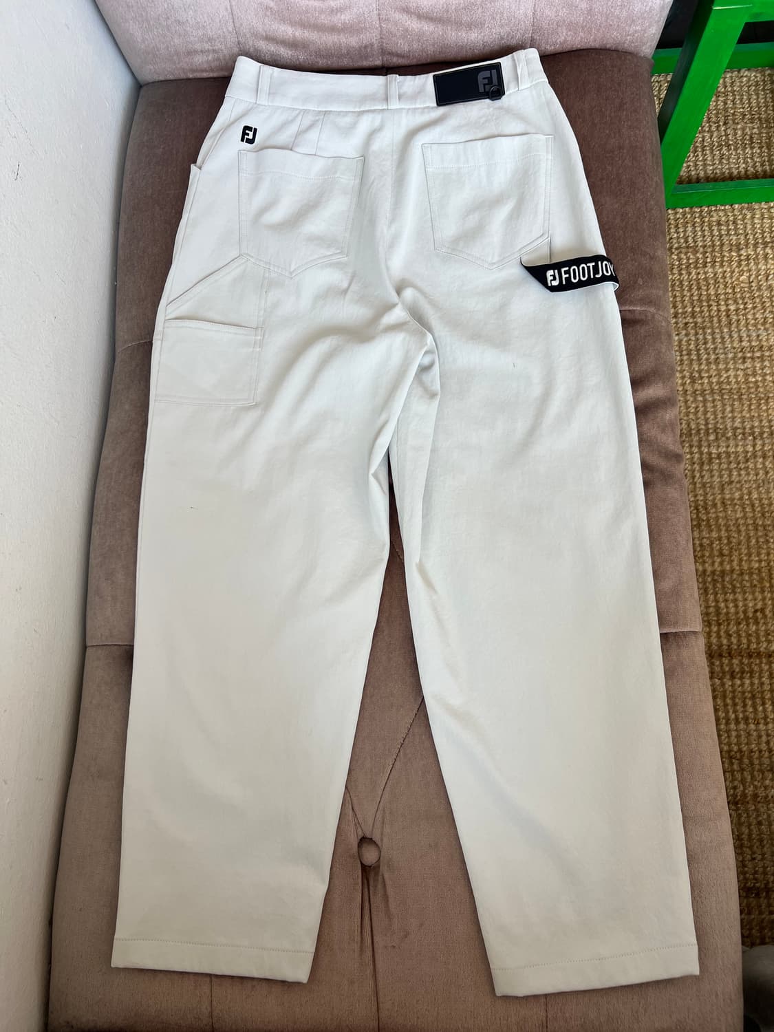 풋조이 여자 아이보리 골프바지 코튼린넨팬츠  상품이미지3