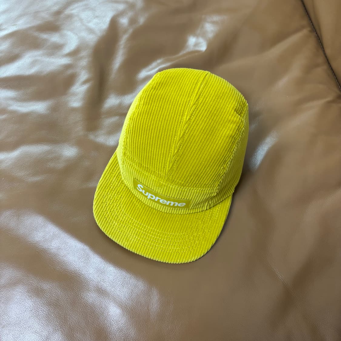 Supreme 슈프림 코듀로이 라임 옐로우 캠프캡 모자 (Yellow) 상품이미지5