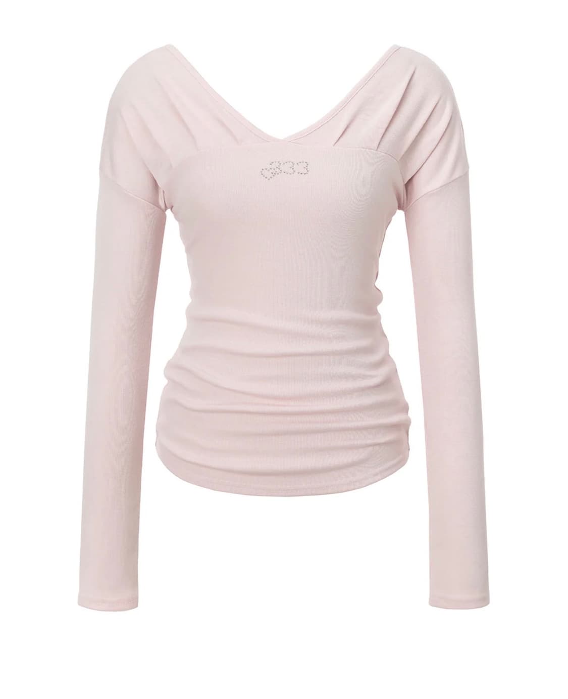 쓰리타임즈 로즈 주얼 탑 핑크 M 상품이미지1