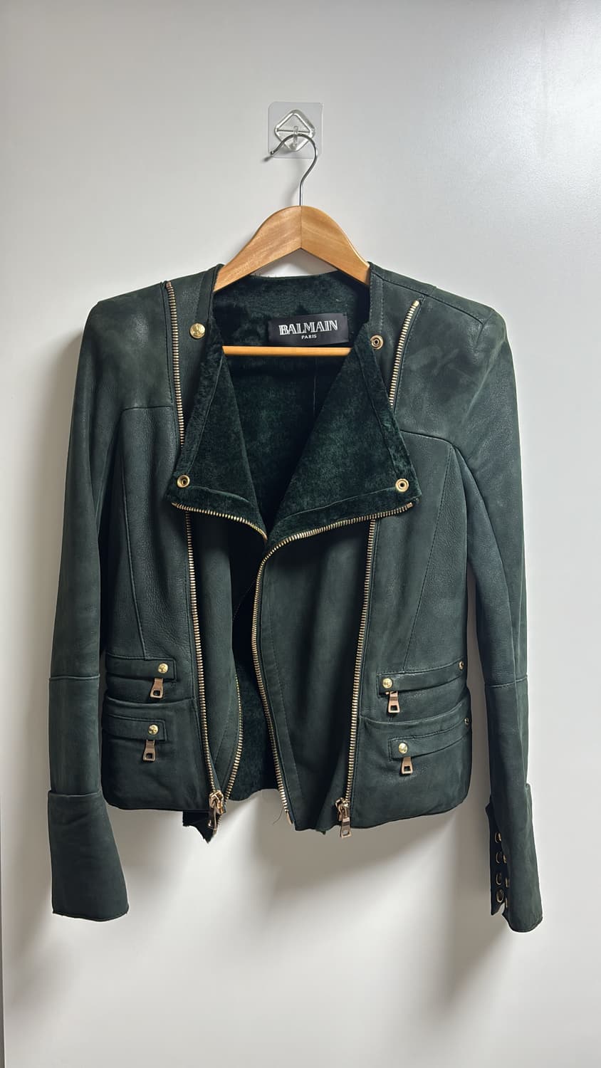 발망 램스킨 시어링 무스탕 바이커 레더자켓 36사이즈 상품이미지1