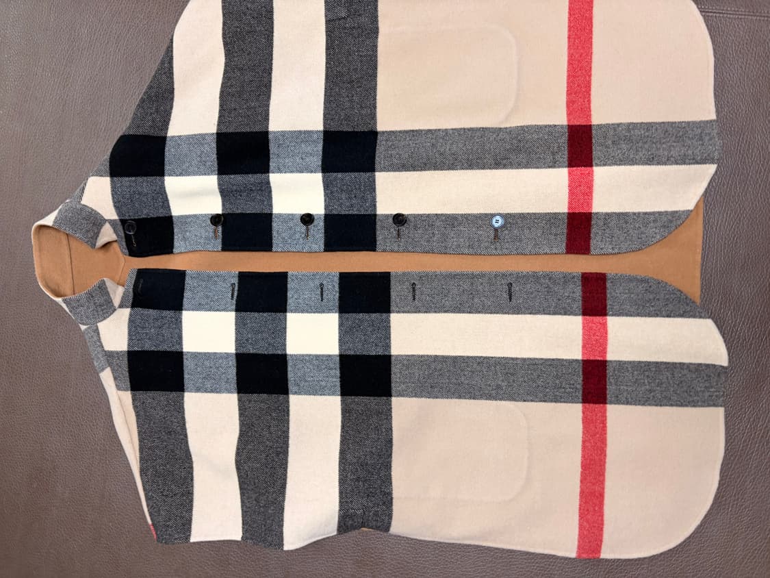 [새상품] 버버리 케이프 판초 양면코트 핸드메이드 상품이미지8