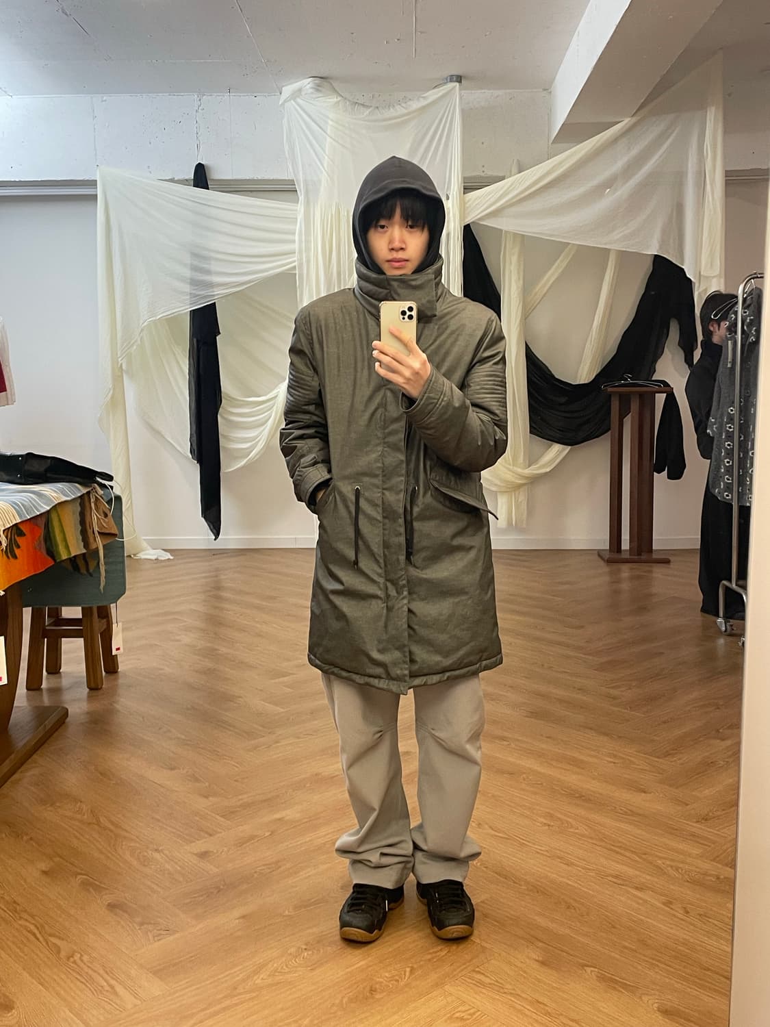 헬무트 랭 아카이브 하이넥 코트 자켓 패딩 긴급판매 이머전시 상품이미지1