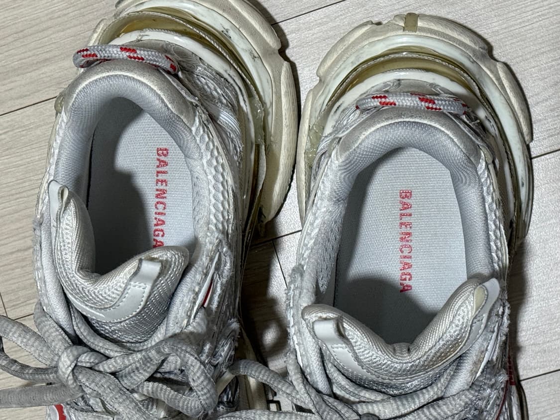 (W) 발렌시아가 러너 2.0 스니커즈 화이트 베이지 레드 37 상품이미지7