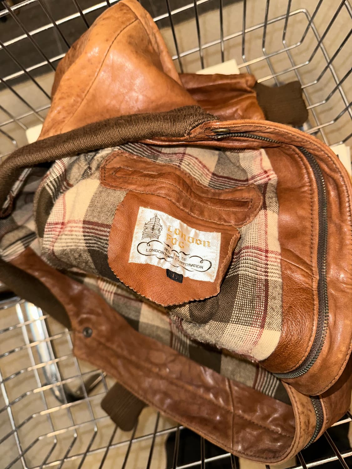 80-90’s London Fog real leather aged jac 상품이미지8