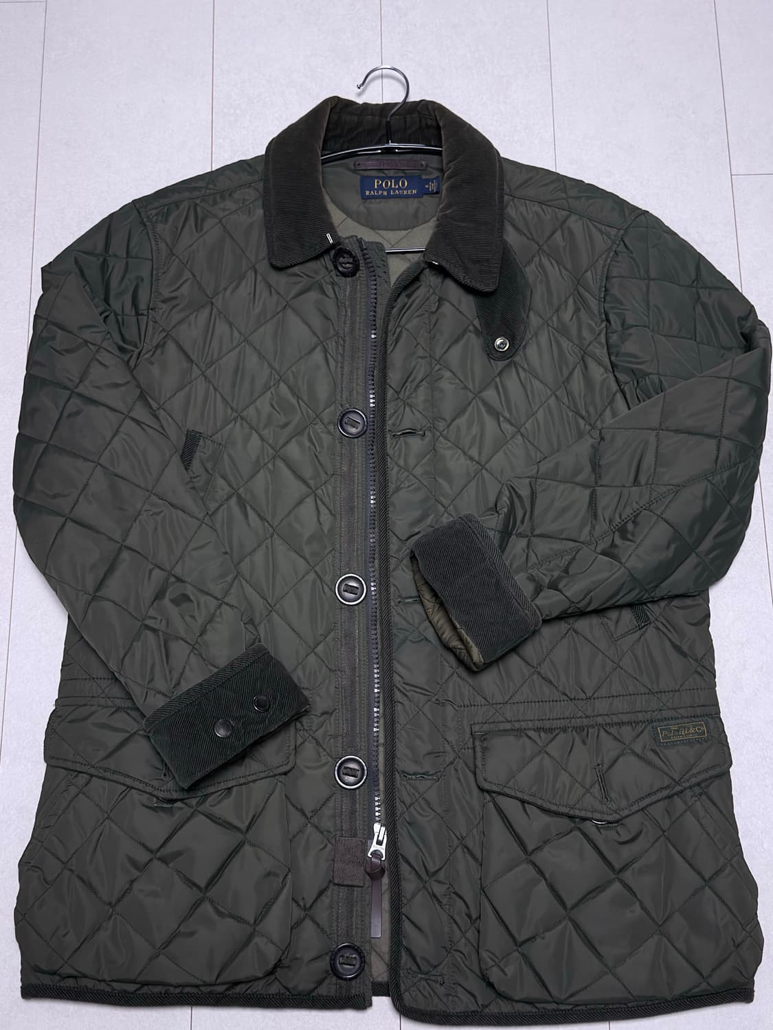 폴로랄프로렌 코로듀이카라 퀄팅자켓 M 카키 상품이미지2