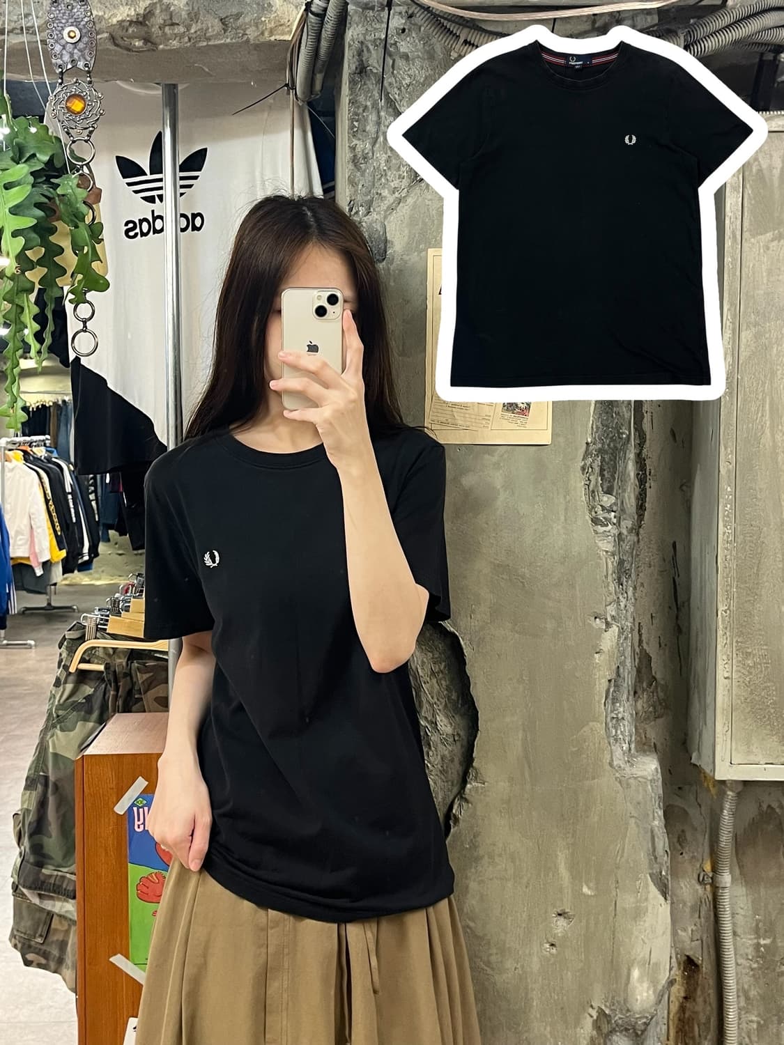 프레드페리 반팔티 블랙 M #csz703 상품이미지1