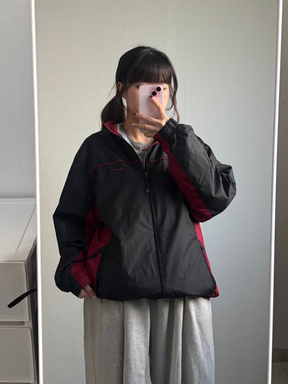 무배)나이키 00s 올드스쿨 바람막이 L 상품이미지1