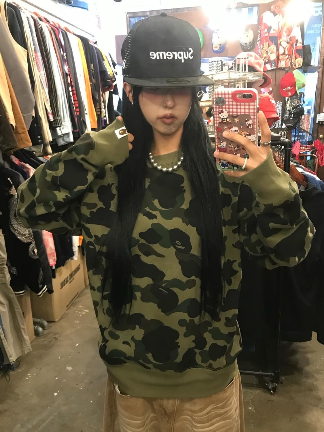 Bape Camouflage Sweat Shirts ( 새상품 ) 상품이미지5