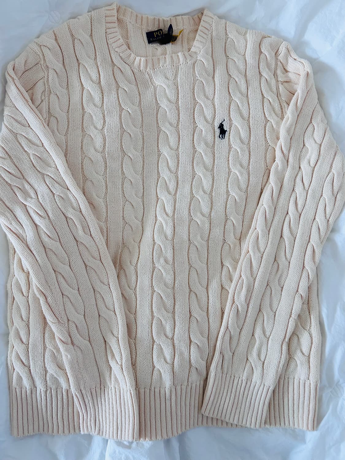폴로 랄프로렌 아이보리 꽈배기 니트 상품이미지4