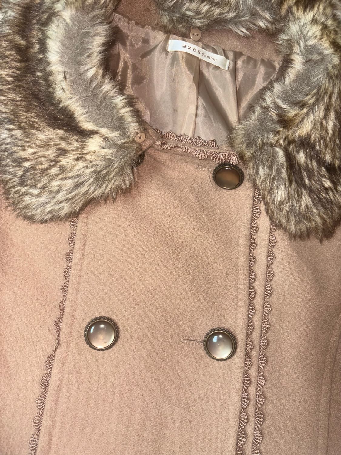 엑시즈팜 모카무스 로맨틱 플레어 원피스 코트 상품이미지3