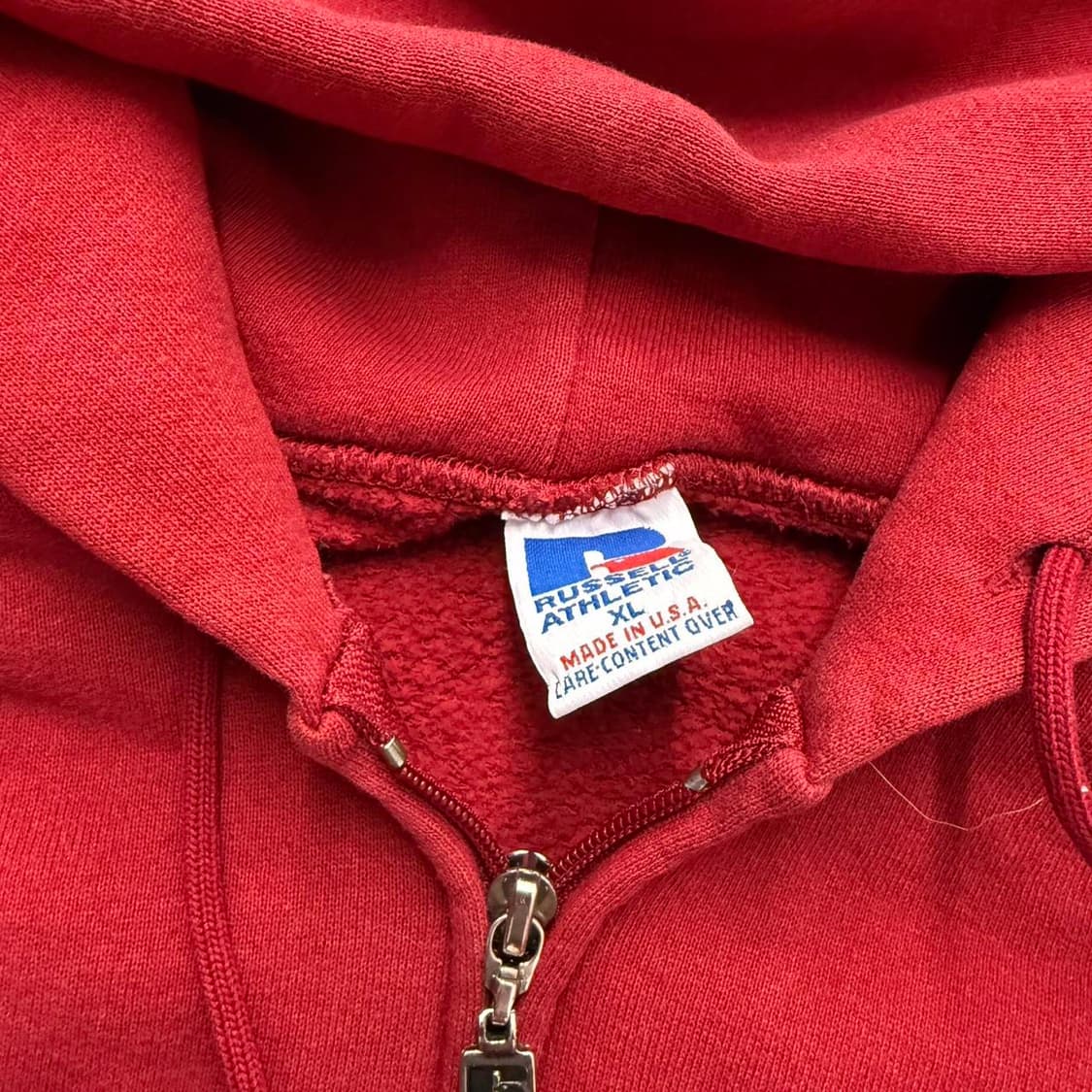90s 러셀 애슬레틱 후드집업 레드 상품이미지3