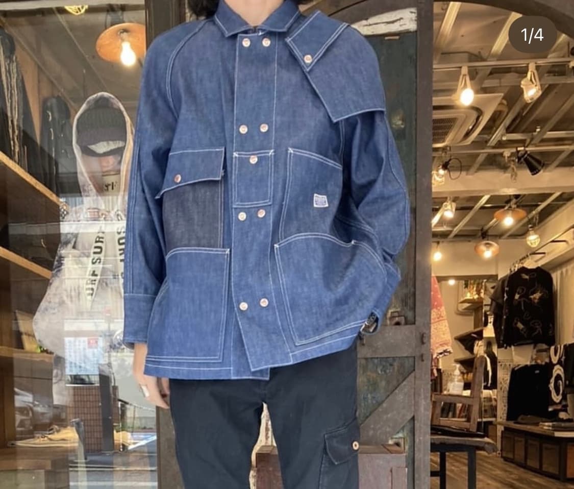 캐피탈 11.5Oz 데님 프로펠러 커버올 자켓 코트 3사이즈 새상품 상품이미지4