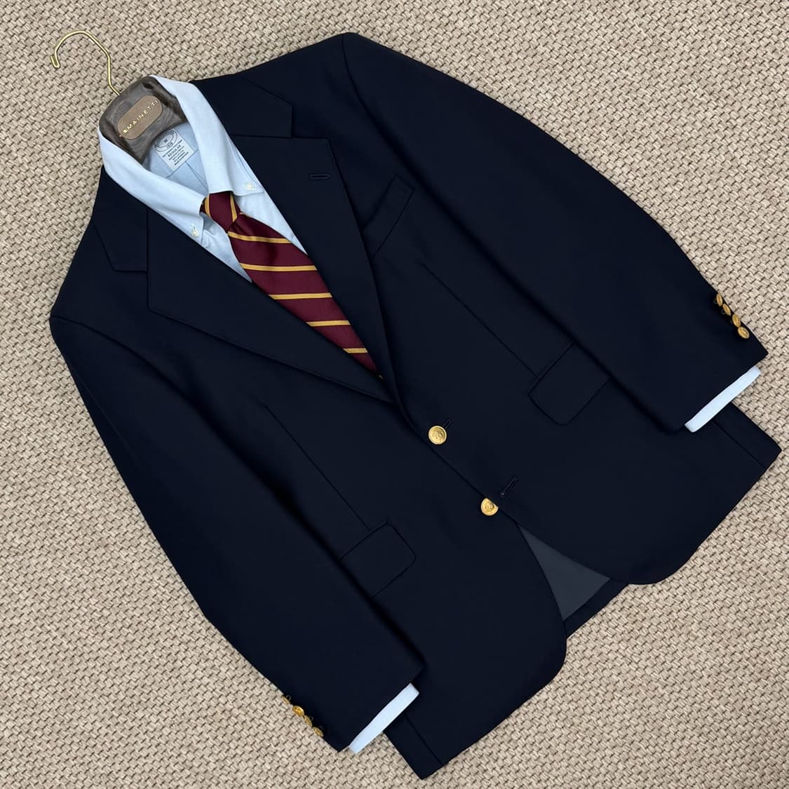 CHAPS Ralph Lauren 금장 네이비 블레이저 상품이미지3