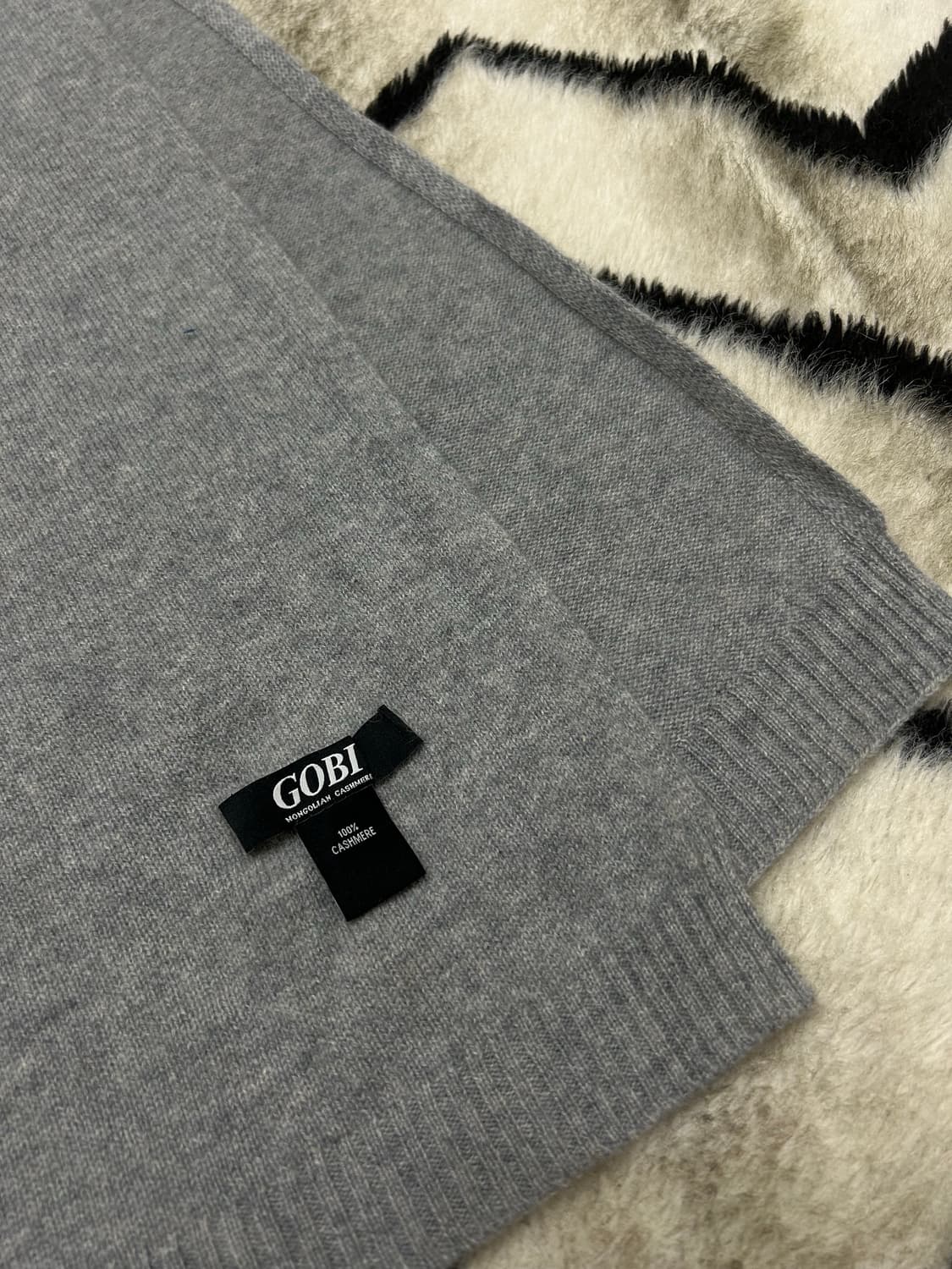 GOBI 고비 캐시미어 머플러/그레이 상품이미지1